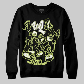 Jordan 5 “Luminous Green” DopeSkill Sweatshirt Real Y2K Players Graphic Streetwear - Black