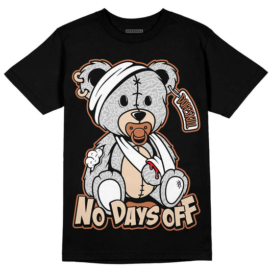 Jordan 3 Craft “Ivory” DopeSkill T-Shirt Hurt Bear Graphic Streetwear - Black