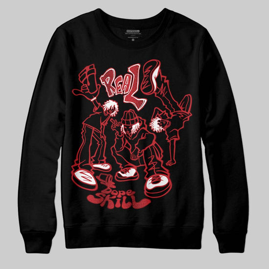 Jordan 1 High OG “Ruby” DopeSkill Sweatshirt Real Y2K Players Graphic Streetwear - Black