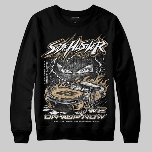TAN Sneakers DopeSkill Sweatshirt New Side Hustler Graphic Streetwear - black