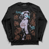 Harris Tweed x Dunk Low Denim Turquoise and Baroque Brown DopeSkill Long Sleeve T-Shirt Built Different Graphic Streetwear - Black