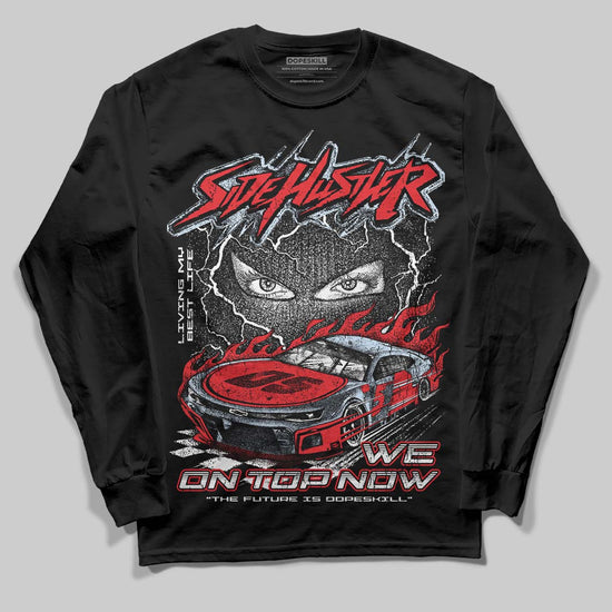 Jordan 11 Retro Cherry DopeSkill Long Sleeve T-Shirt Flexin' Graphic Streetwear - Black