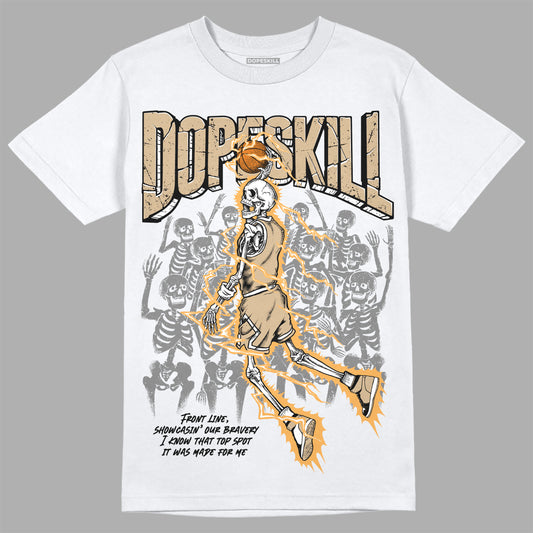 TAN Sneakers DopeSkill T-Shirt Thunder Dunk Graphic Streetwear - White 