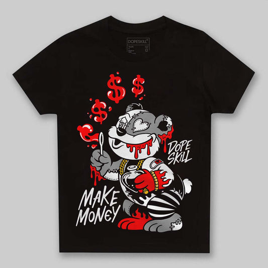 Black and White Sneakers DopeSkill Toddler Kids T-shirt Make Money Graphic Streetwear - Black