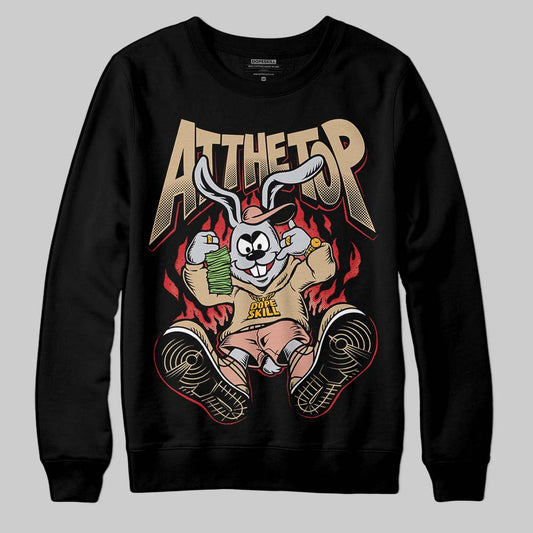 TAN Sneakers DopeSkill Sweatshirt At The Top Graphic Streetwear - Black