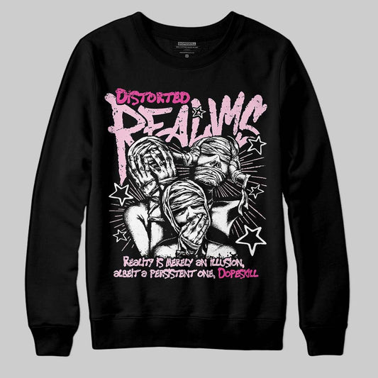Dunk Low GS 'Triple Pink' DopeSkill Sweatshirt Distorted Realms Graphic Streetwear - Black
