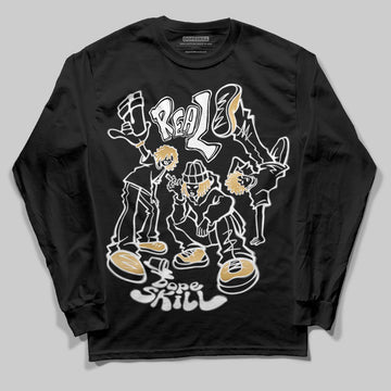 Jordan 12 Retro 'Taxi' 2025 DopeSkill Long Sleeve T-Shirt Real Y2K Players Graphic Streetwear - Black
