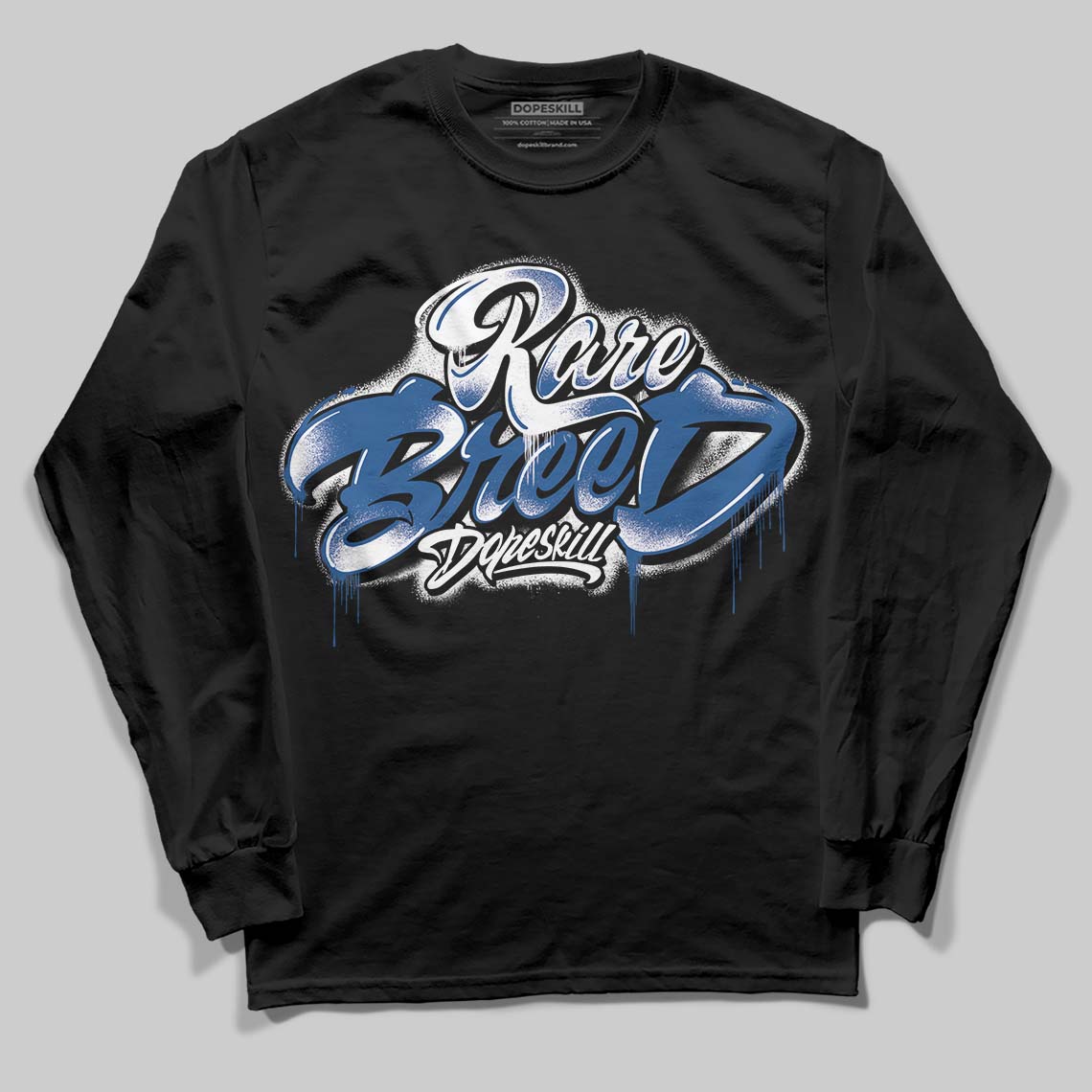 Jordan 1 Low OG “Storm Blue” DopeSkill Long Sleeve T-Shirt Rare Breed Type Graphic Streetwear - Black