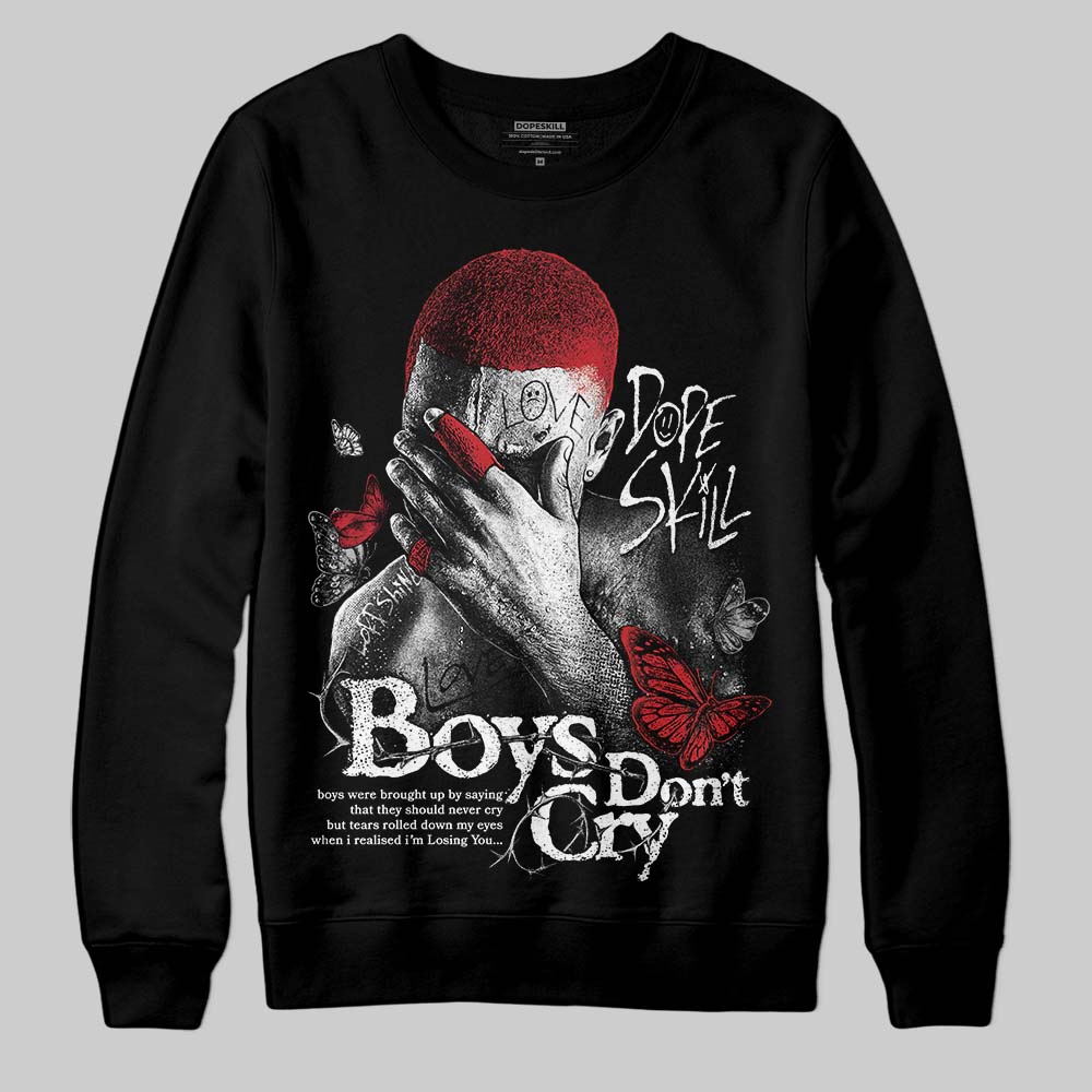 Jordan 4 OG “White Cement” DopeSkill Sweatshirt Boys Don't Cry Graphic Streetwear - Black