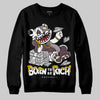 A Ma Maniére x Air Jordan 5 “Violet Ore” DopeSkill Sweatshirt Born To Be Rich Graphic Streetwear - Black
