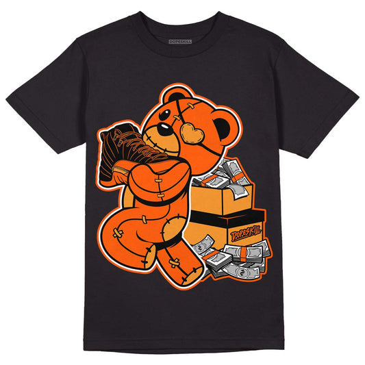 Jordan 12 Retro Brilliant Orange DopeSkill T-Shirt Bear Steals Sneaker Graphic Streetwear - Black