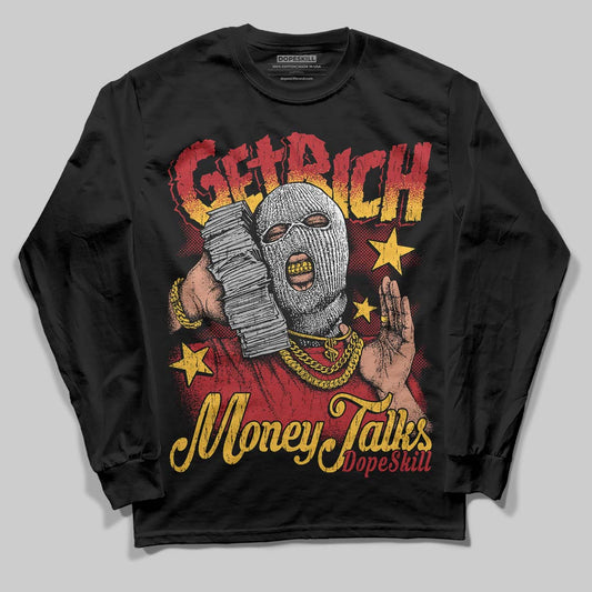 Jordan 14 Golf “Last Shot” DopeSkill Long Sleeve T-Shirt Get Rich Graphic Streetwear - Black
