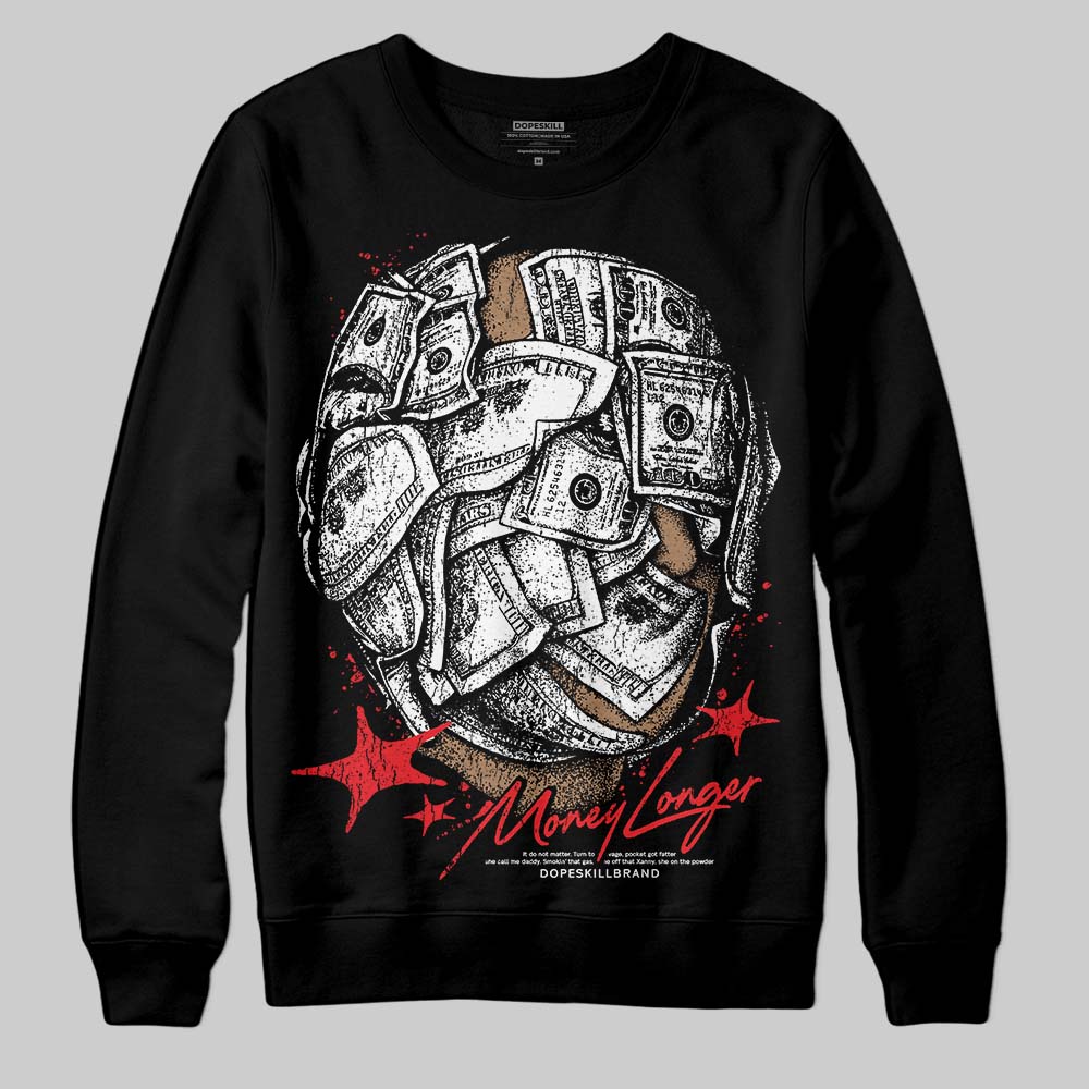 Jordan 11 Retro Cherry DopeSkill Sweatshirt Money Longer Graphic Streetwear - Black