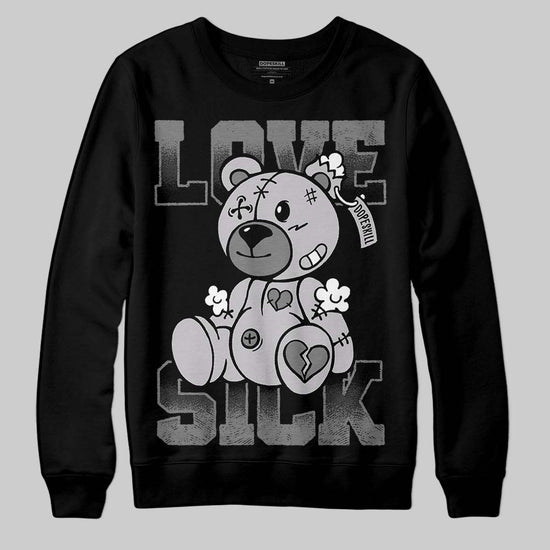 Grey Sneakers DopeSkill Sweatshirt Love Sick Graphic Streetwear - Black