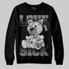 Grey Sneakers DopeSkill Sweatshirt Love Sick Graphic Streetwear - Black