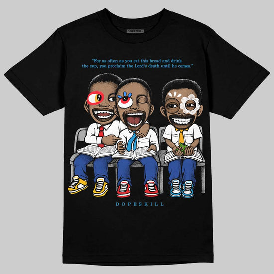 Royal Blue Sneakers DopeSkill T-Shirt First Sunday Graphic Streetwear - Black