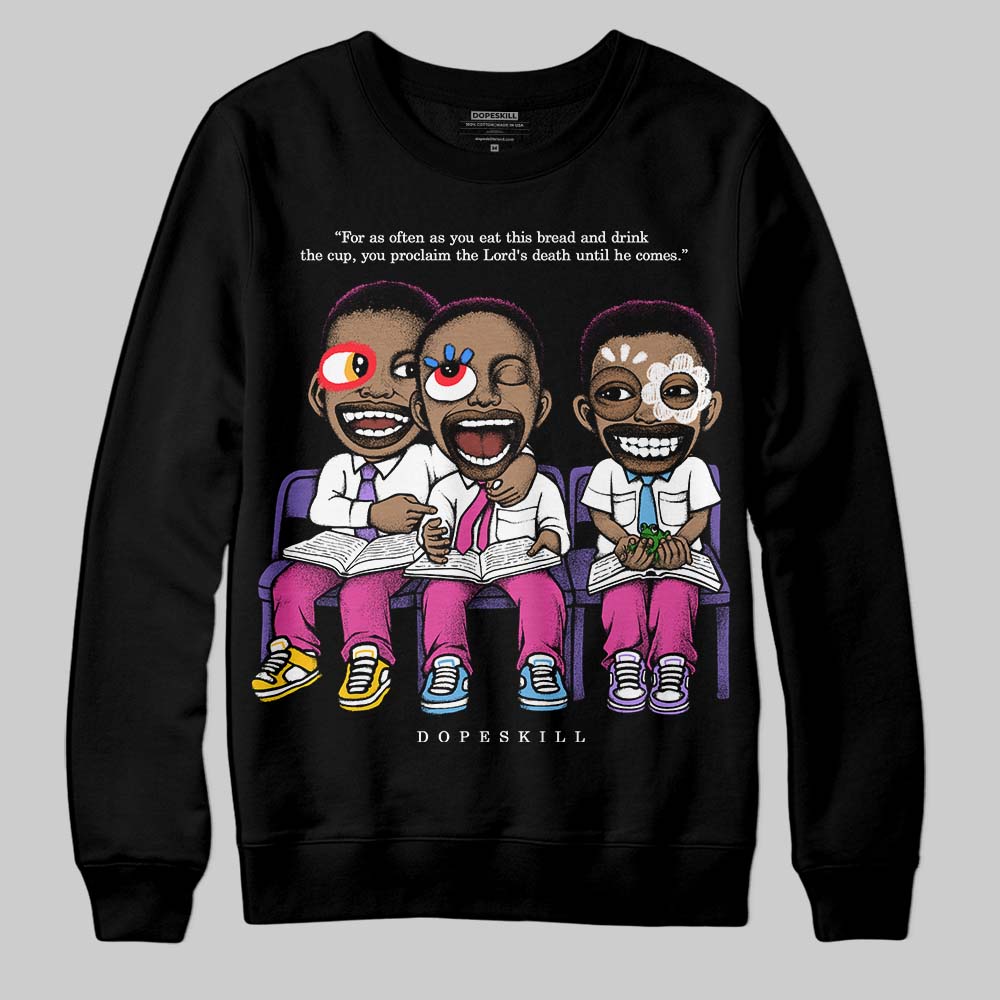 Dunk Low GS “Active Fuchsia” DopeSkill Sweatshirt First Sunday Graphic Streetwear - Black
