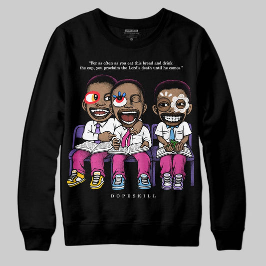 Dunk Low GS “Active Fuchsia” DopeSkill Sweatshirt First Sunday Graphic Streetwear - Black