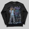 University Blue Sneakers DopeSkill Long Sleeve T-Shirt My Grind Won't Let Me Lose Graphic Streetwear - Black