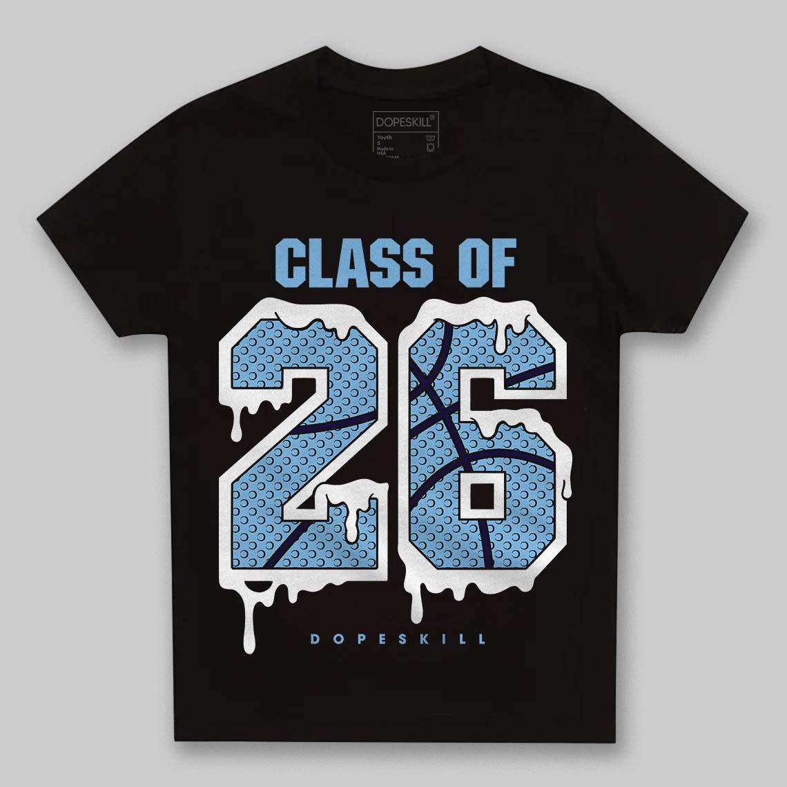 University Blue Sneakers DopeSkill Toddler Kids T-shirt 26 Drip Graphic Streetwear - Black