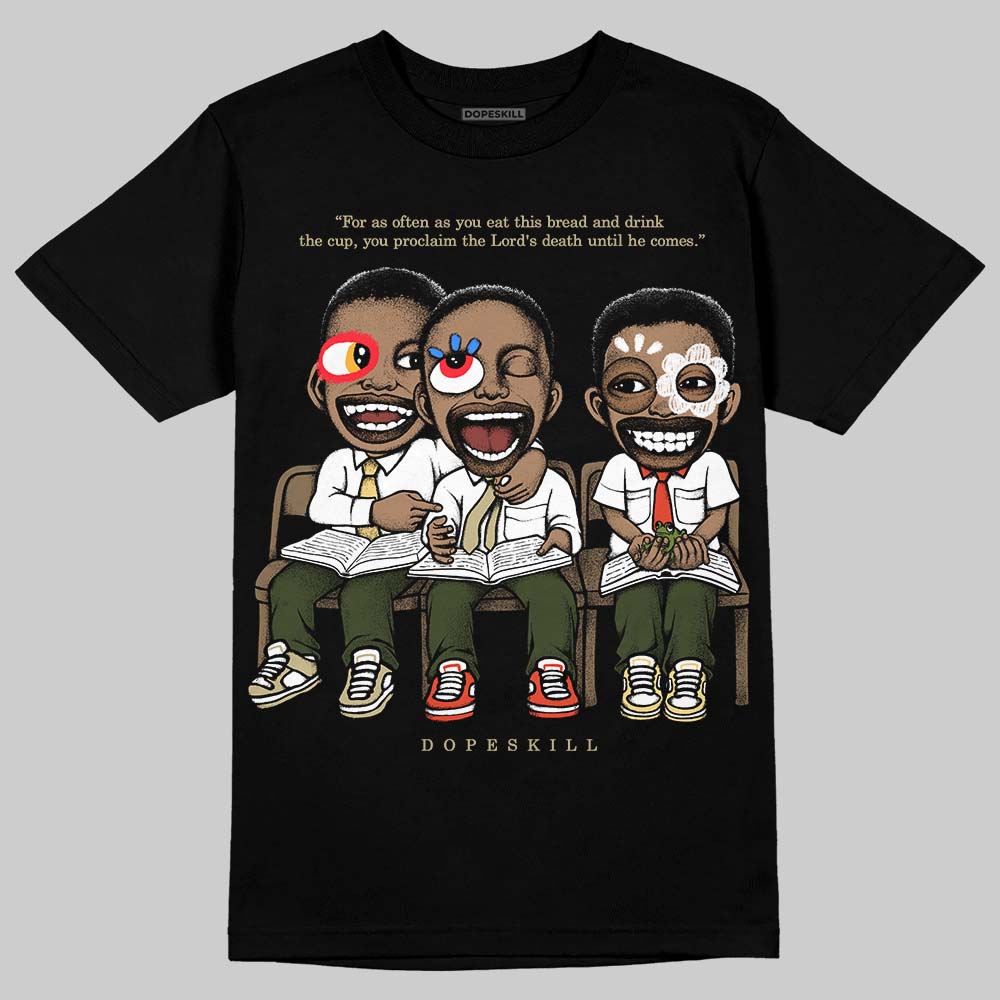 Olive Sneakers DopeSkill T-Shirt First Sunday Graphic Streetwear - Black