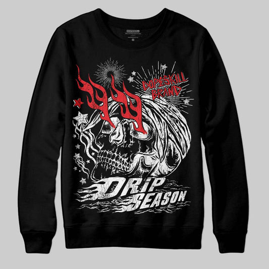 Black and White Sneakers DopeSkill Sweatshirt Drip Season Graphic Streetwear - Black
