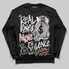 Jordan 1 Low OG “Rust Pink” DopeSkill Long Sleeve T-Shirt Real Ones Move In Silence Graphic Streetwear - Black
