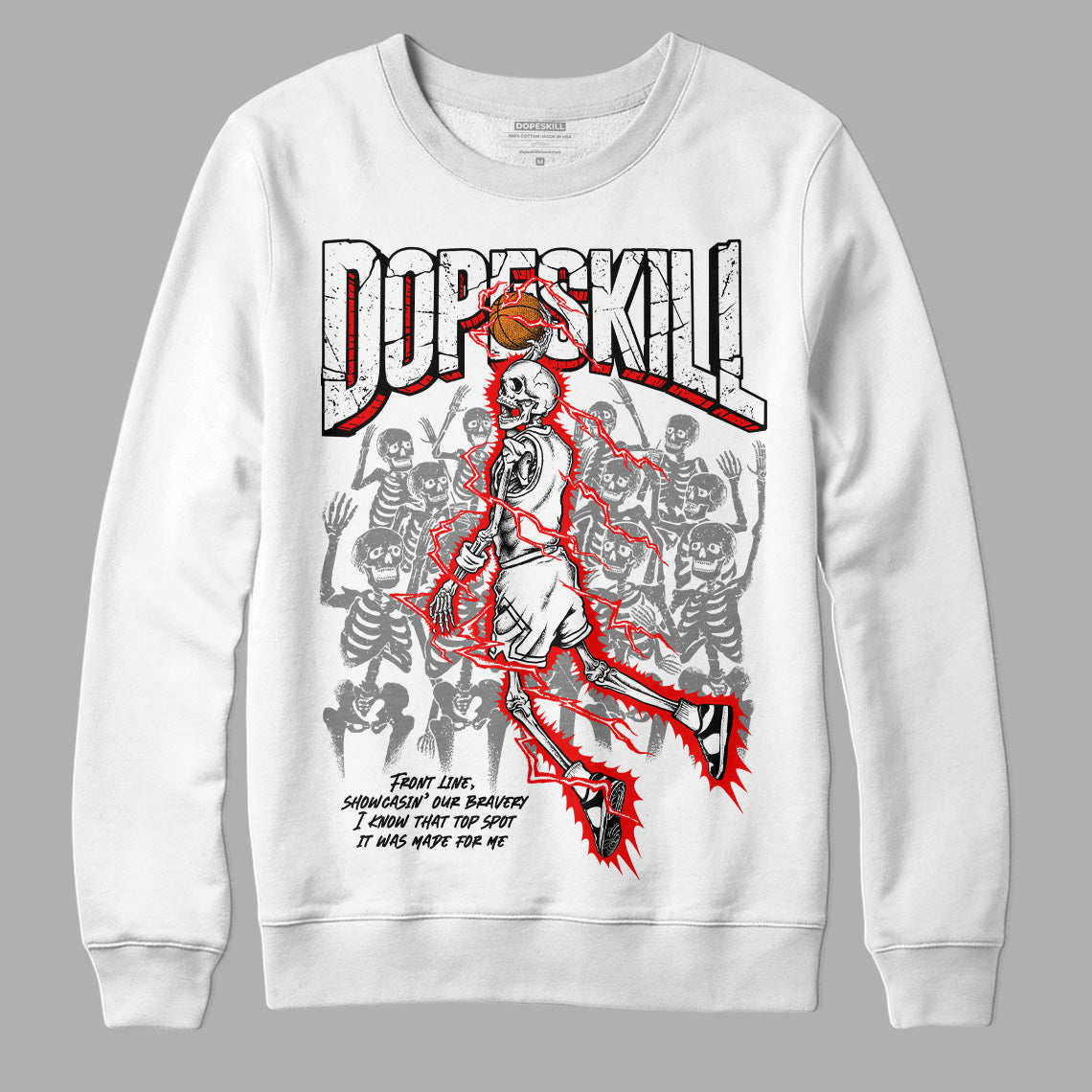 Dunk Low Panda White Black DopeSkill Sweatshirt Thunder Dunk Graphic Streetwear - White