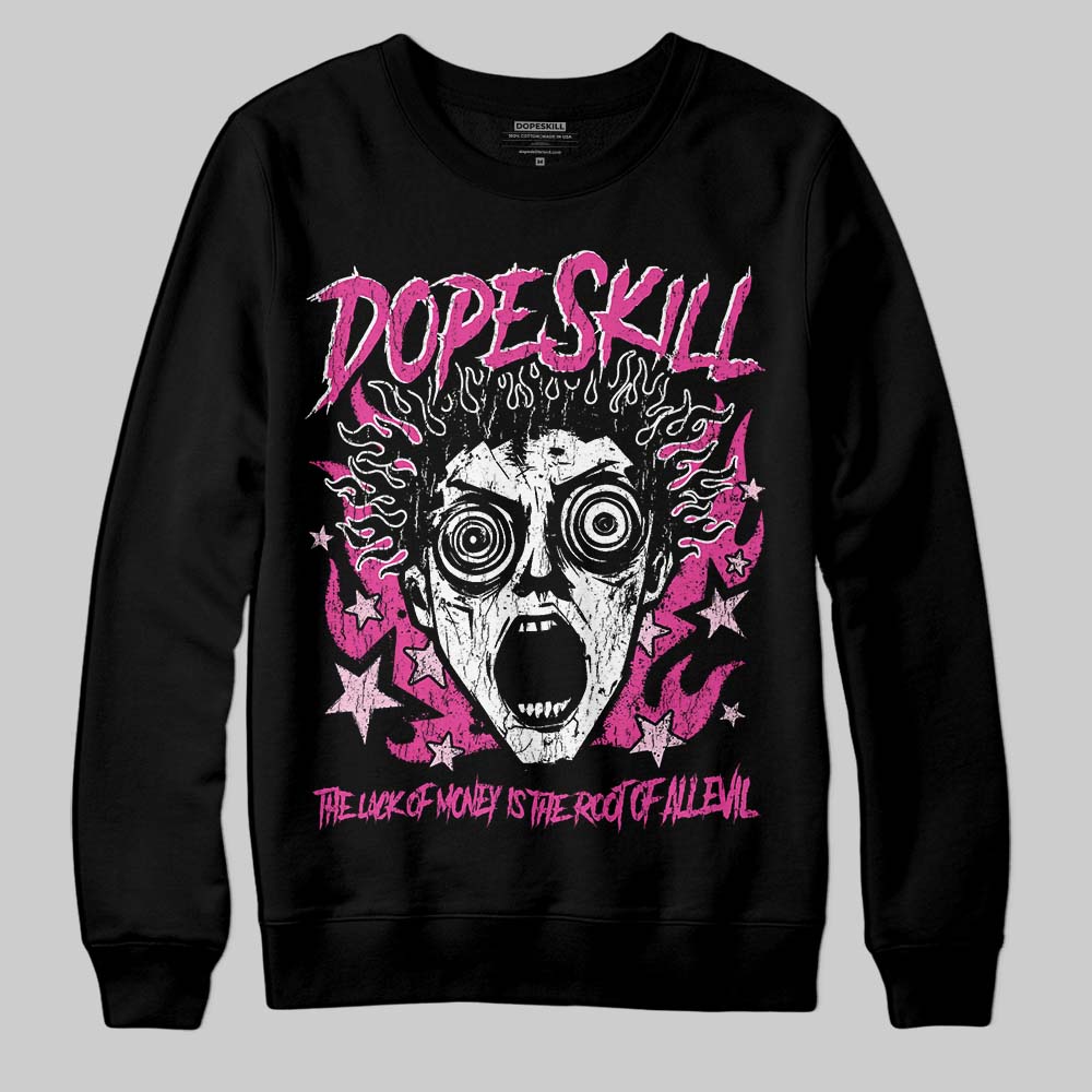 Pink Sneakers DopeSkill Sweatshirt Root of Evil Graphic Streetwear - Black