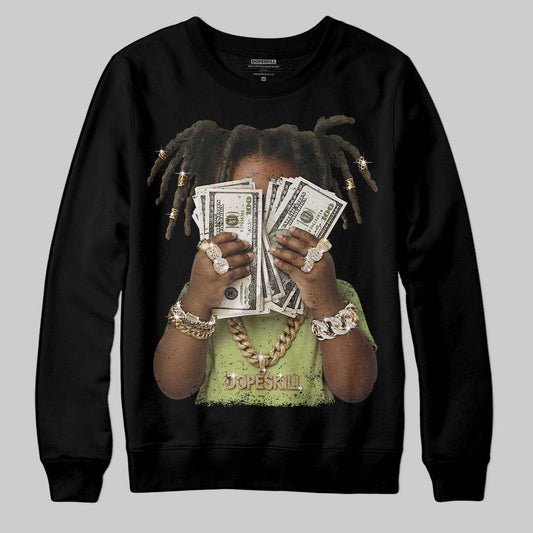 Jordan 5 “Luminous Green” DopeSkill Sweatshirt Rich Youth Graphic Streetwear - Black