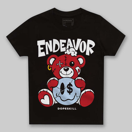 Jordan 5 Retro Fire Red Black Tongue (2025) DopeSkill Toddler Kids T-shirt Endeavor Graphic Streetwear - Black