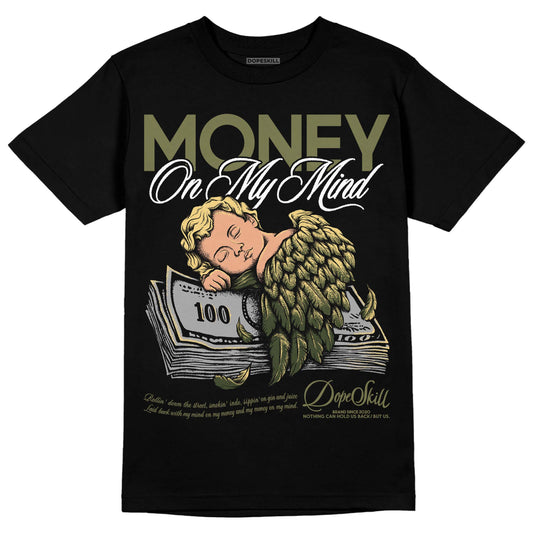 Jordan 4 Retro SE Craft Medium Olive DopeSkill T-Shirt MOMM Graphic Streetwear - Black