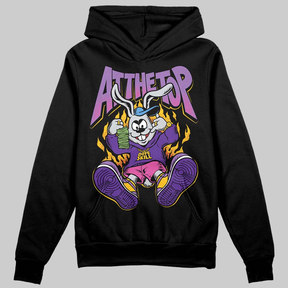 PURPLE Sneakers DopeSkill Hoodie Sweatshirt At The Top Graphic Streetwear - black