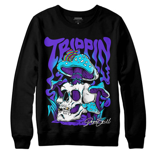 Jordan 6 "Aqua" DopeSkill Sweatshirt Trippin Graphic Streetwear - Black