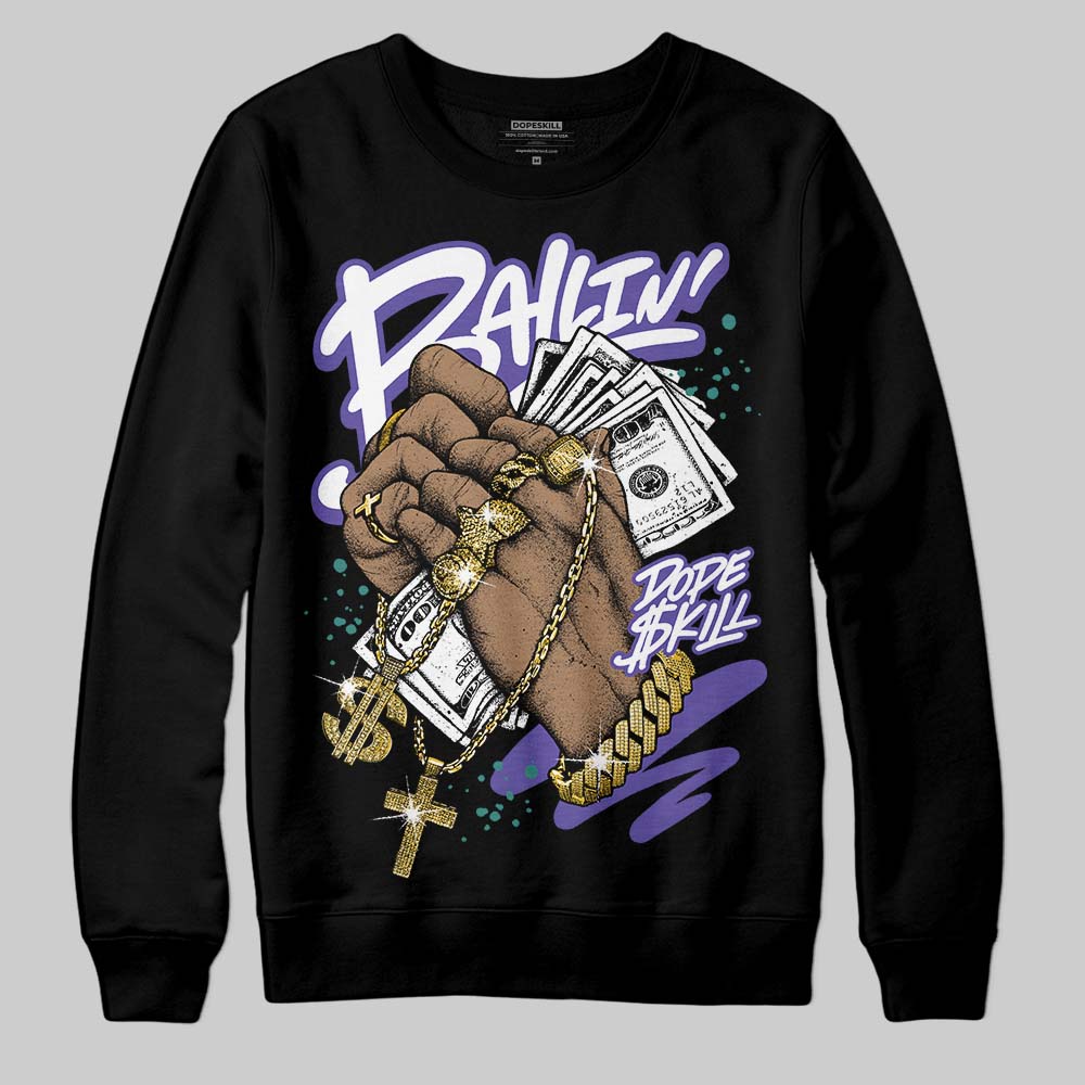 Jordan 5 OG “Grape” DopeSkill Sweatshirt Always Ballin' Graphic Streetwear - Black