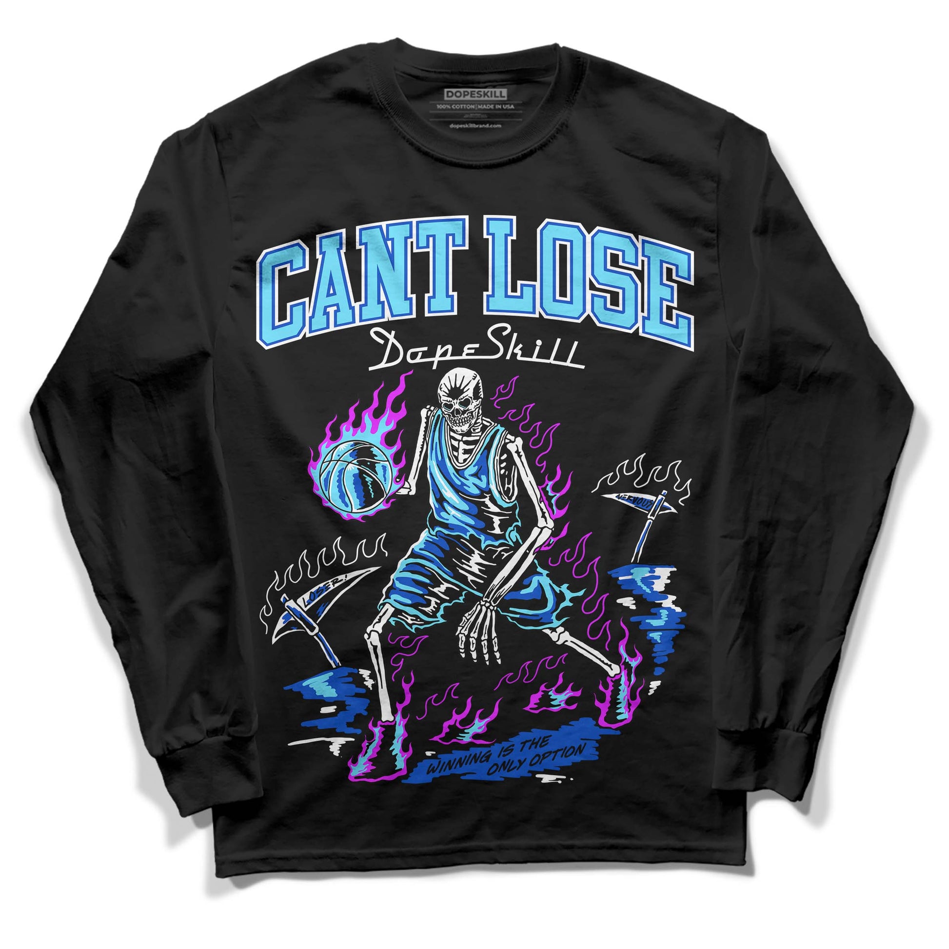 Dunk Low Argon DopeSkill Long Sleeve T-Shirt Cant Lose Graphic Streetwear - Black
