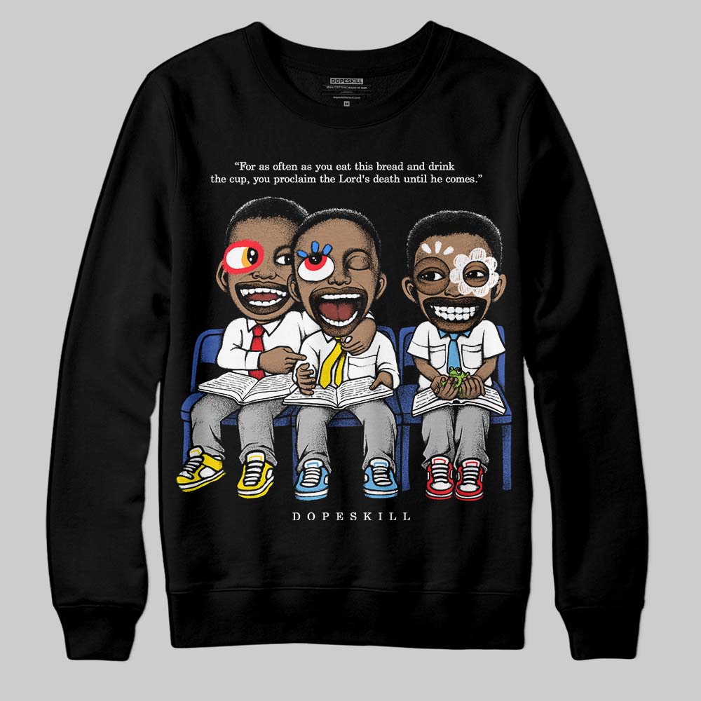 Dunk Low Panda White Black DopeSkill Sweatshirt First Sunday Graphic Streetwear - Black