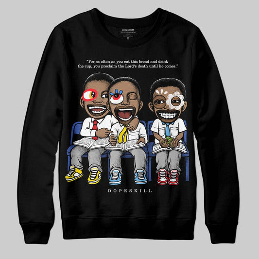 Dunk Low Panda White Black DopeSkill Sweatshirt First Sunday Graphic Streetwear - Black