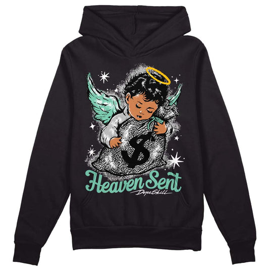 Jordan 3 "Green Glow" DopeSkill Hoodie Sweatshirt Heaven Sent Graphic Streetwear - Black