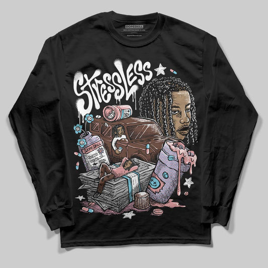 Harris Tweed x Dunk Low Denim Turquoise and Baroque Brown DopeSkill Long Sleeve T-Shirt Stressless Graphic Streetwear - black