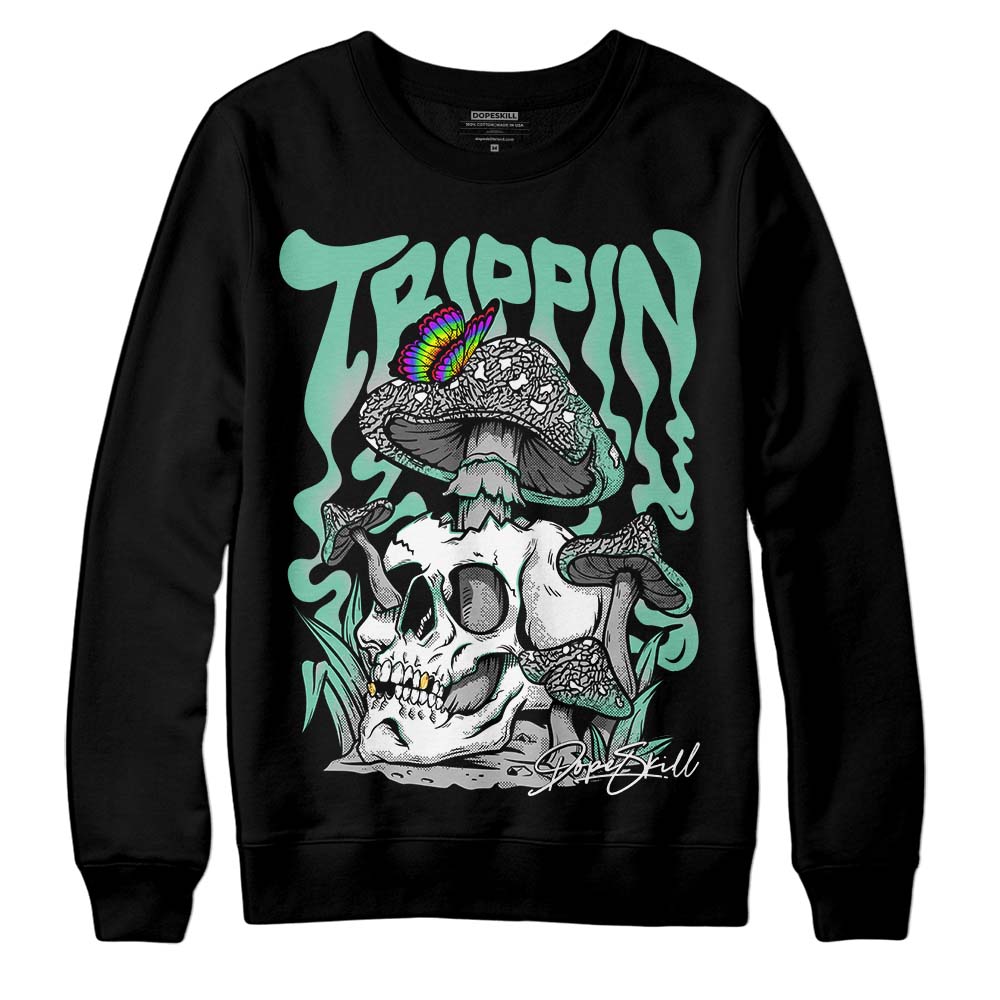 Jordan 3 "Green Glow" DopeSkill Sweatshirt Trippin Graphic Streetwear - Black