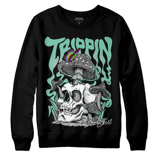 Jordan 3 "Green Glow" DopeSkill Sweatshirt Trippin Graphic Streetwear - Black