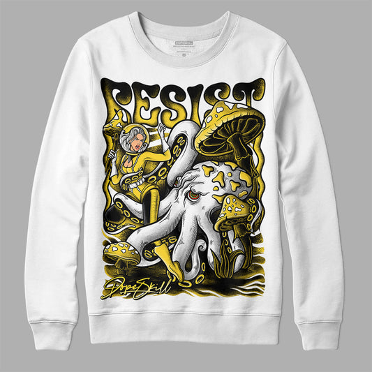 Jordan 4 Tour Yellow Thunder DopeSkill Sweatshirt Resist Graphic Streetwear - White