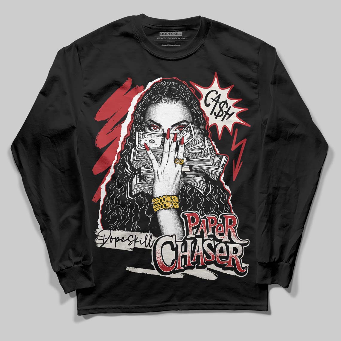 Nigel Sylvester x Jordan 1 Low OG “Nitro” DopeSkill Long Sleeve T-Shirt NPC Graphic Streetwear - Black