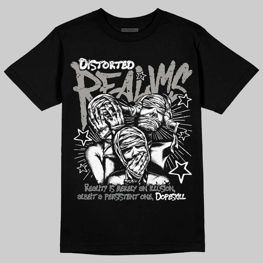 Jordan 9 Cool Grey DopeSkill T-Shirt Distorted Realms Graphic Streetwear - Black
