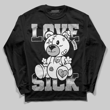 Dunk Low Panda White Black DopeSkill Long Sleeve T-Shirt Love Sick Graphic Streetwear - Black