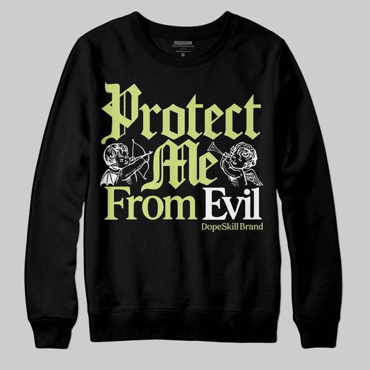 Jordan 5 “Luminous Green” DopeSkill Sweatshirt Protect Me From Evil Graphic Streetwear - Black