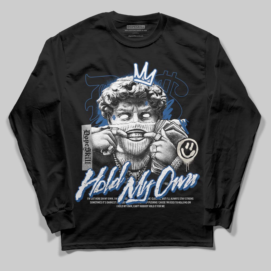 Jordan 1 Low OG “Storm Blue” DopeSkill Long Sleeve T-Shirt In My Way Graphic Streetwear - Black