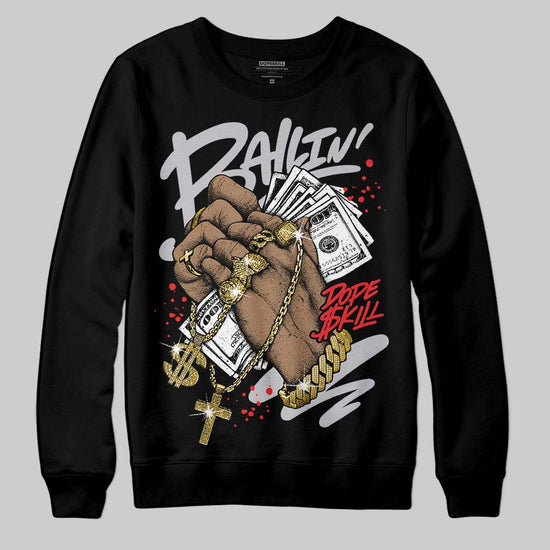 Grey Sneakers DopeSkill Sweatshirt Always Ballin' Graphic Streetwear - Black