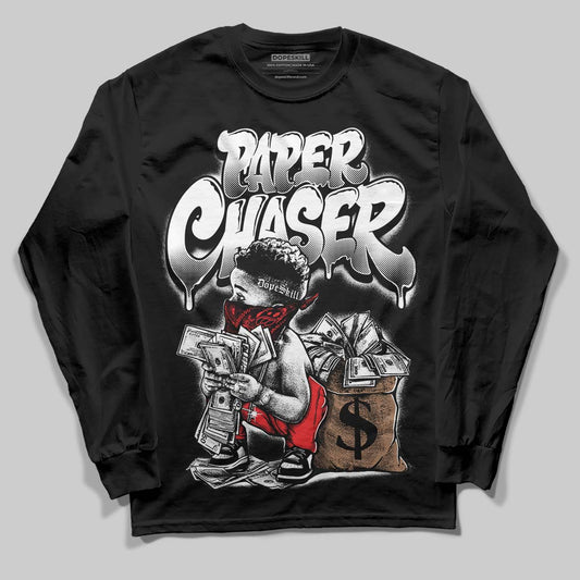 Black and White Sneakers DopeSkill Long Sleeve T-Shirt Paper Chaser Boy Graphic Streetwear - black